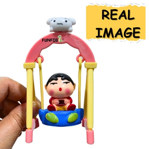 Image of FUNFOB Shinchan Action Figure Height-10cm | Shin chan Figurine Cartoon Figures Toys for Boys & Girls PVC Multicolour | Swing - Holding Game