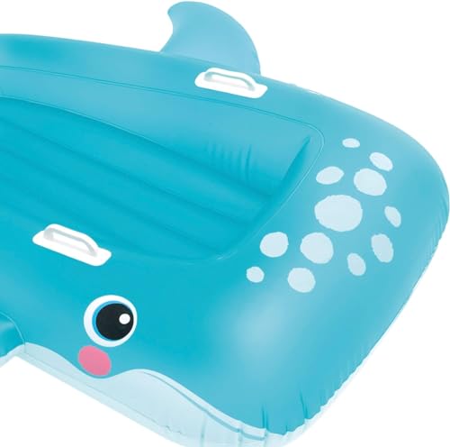Image of Ride-On Air Inflatable Swimming Pool Float| Children Safety Rider Tube Float for Water Fun |Floater Raft Lounger Pool Mattress for Kids & Adults with Handles (Age 3+) (Blue Whale)