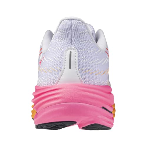 Mizuno Wave Rider 29 Chaussures de running unisexe pour adulte, White Tang Orange Pink Tetra, 37 EU