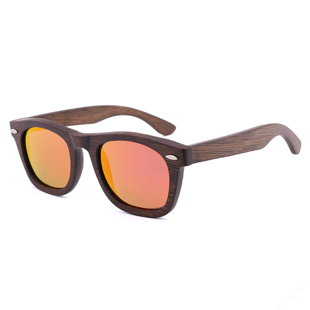 Gafas de sol de bambú de moda polarizadas para mujeres y hombres, UV 400, adecuadas para todas las formas de rostro, diseño de diseñador.