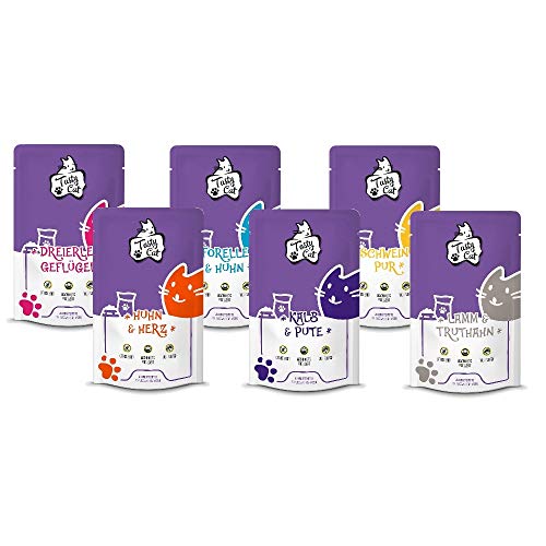 Tasty Cat Nassfutter für Katzen Probierpakerl 12 x 125g. | getreidefrei | zuckerfrei Cover