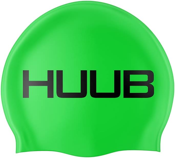 Green Silicone Swim Cap/One Size/Easy Fit / 100% Silicone Swim Cap