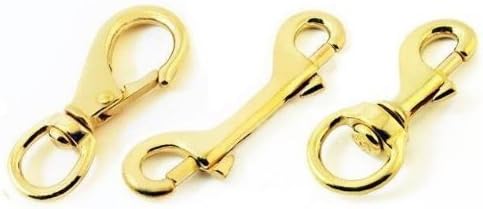 Trident New Brass Swivel Bolt Snap Clip, a Brass Swivel Gate Clip & a Double Ended Brass Bolt Snap Clip- #2 Size