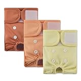 Amazon Basics, Confezione da 3 pannolini lavabili per cani femmine, taglia XS