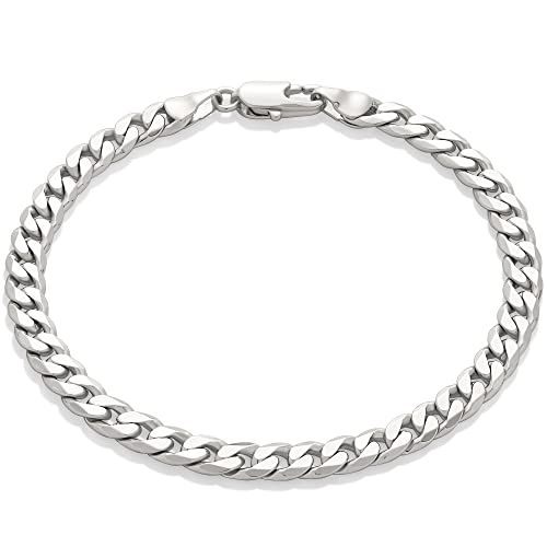 Image of Amazon Essentials Sterling Curb Chain Bracelet