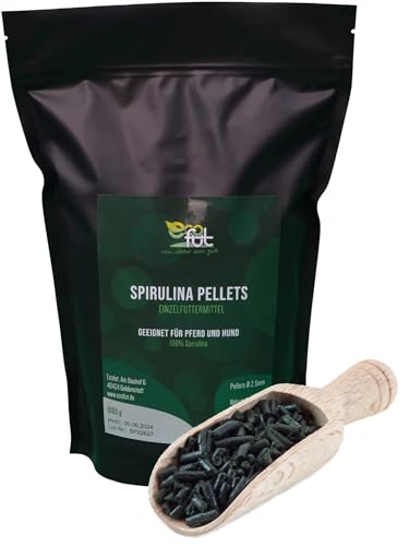 Spirulina Pellets 1 kg für Pferde und Hunde. Für mehr Kraft und Vitalität.