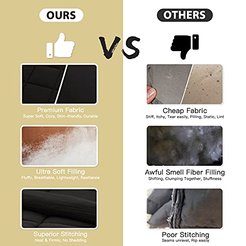 Recyco Twin/Twin Xl Comforter Set For College Girls Boys, Duvet Insert Bed Comforters & Sets With Pillow Sham, Lightweight Ultra Soft Quilted Down Alternative Comforter, Black #TOP6