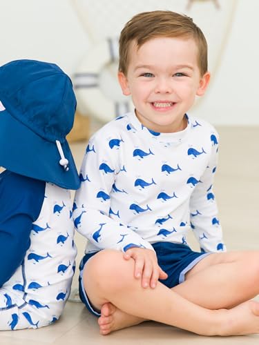 Image of RUGGEDBUTTS Baby /Toddler Boys Long Sleeve Rash Guard Swim Shirt w /UPF 50+