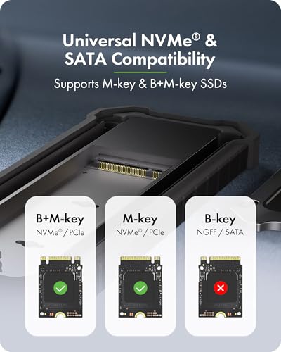 Caja externa ICY BOX para discos M.2 NVMe y SATA SSD miniatura 4