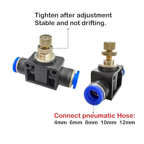 Vanne de régulation de débit réglable LSA4 et régulateur de pression d'air 6PCS - 6