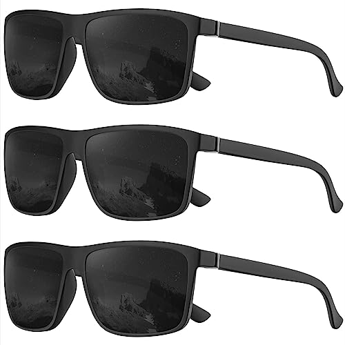 KALIYADI Polarized Sunglasses for Men and Women, Mens Sun Glasses with UV Protection for Driving Fishing Golf (3 Packs)