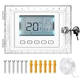 Acrylique De Haute Qualité : Le boîtier verrouillable pour thermostat est fabriqué en acrylique transparent, un matériau supérieur au plastique transparent ordinaire, qui ne se décolore pas et ne jaunit pas, et qui permet de voir clairement l'intérieur même après une utilisation prolongée.