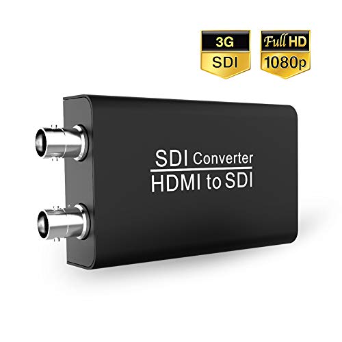 HDMI to SDI Converter,ABLEWE HDMI to 3G-SDI/HD-SDI/SDI Audio and Video Converter with Dual SDI Output for Monitors Home Theater â€¦