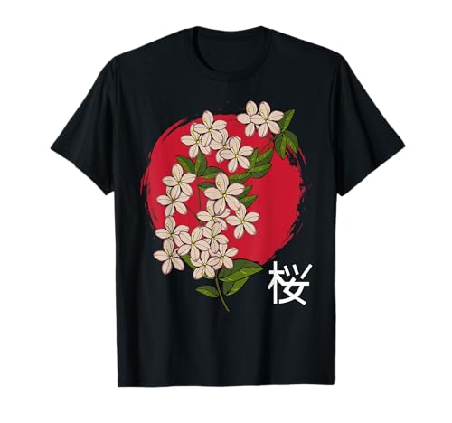Fleur de cerisier Sakura Nature Kanji Japon T-Shirt