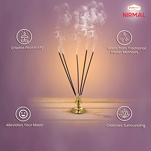 Shubhkart Nirmal Raatrani & Rajanigandha Agarbatti Zipper for Puja & Meditation & Positivity, Reduce Stress - 22.86 cm Long Incense Sticks | Floral Fragrance Charcoal Free (Combo of 2)