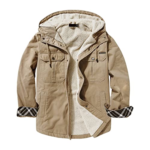 Vêtements d'hiver chauds pour homme avec cette surchemise à capuche en coton