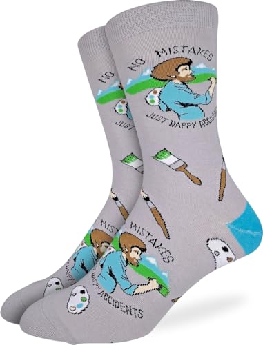 Good Luck Sock Men's Bob Ross Socks, Adult