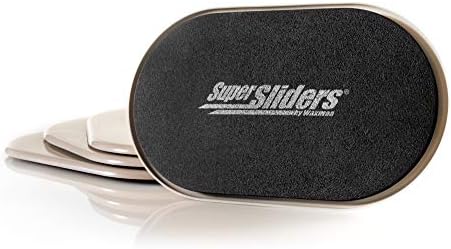 Super Sliders 5 3/4" x 9 1/2" Oval Reusable Furniture Sliders for Carpet - Effortless Moving and Surface Protection, Beige (4 Pack)