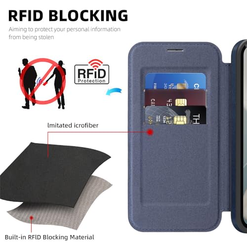Étui Google Pixel 9 Pro XL portefeuille noir et protection anti-RFID Flip Cover