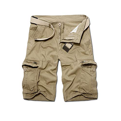 Pantalones Cortos Hombre Pantalón Cargo Verano Pantalones Cortos de Trabajo Multibolsillos Bermuda Pantalones Cortos de Anchos Deportivos Cover