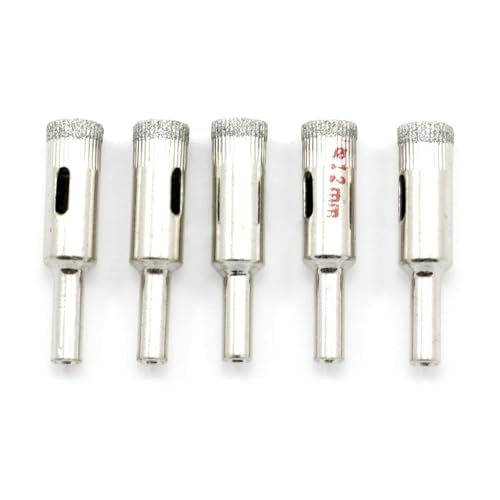 Set de 5 fresas diamantadas 12mm diámetro 6mm vástago miniatura 3