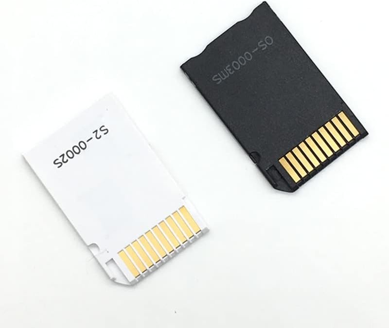 YANHAO [Video Game Parts] 1Pcs SD TF to Memory Stick MS Pro Duo for PSP 1000 2000 3000 Card Dual 2 Slot Adapter Converter [Replace] (Color : White Dual Card Slot)