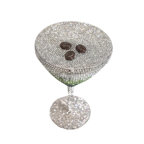 Image of Women Goblet Rhinestone Evening Bag Cocktail Cup Diamond Clutch Funny Crystal Prom Handbag Wedding Purse for Party