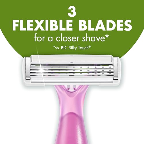 BIC Soleil Escape Women's Disposable Razors, 3 Blades for a Comfortable Shave, Pack of Rose and Magnolia Scented Handle Shaving Razors for Women, 3 Count - image 7