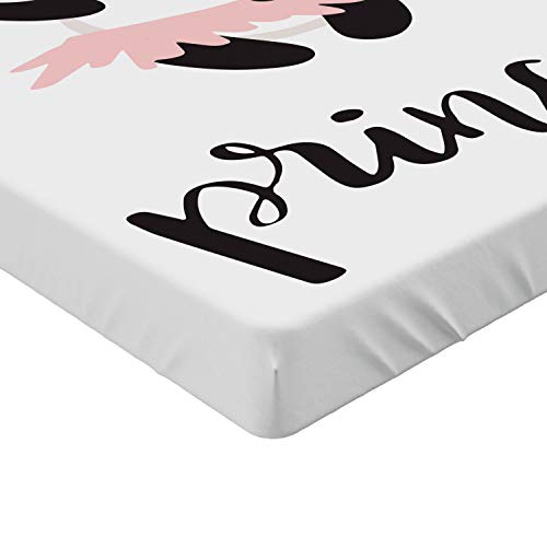 Ambesonne Cartoon Fitted Sheet, Funny Ballerina Panda Bear Dancing in Pink Skirt Baby Girls, Bed Cover with All-Round Elastic Pocket for Comfort, California King, Grey Rose