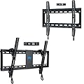 Mounting Dream TV Mount Fixed for Most 26-60 Inch TV, TV Wall Mount TV Bracket up to VESA 400x400mm and 100 LBS, Low Profile Flat Mount MD2361-K with UL Listed TV Mount Tilt Bracket MD2268-LK