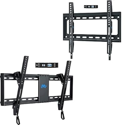 Mounting Dream TV Mount Fixed for Most 26-60 Inch TV, TV Wall Mount TV Bracket up to VESA 400x400mm and 100 LBS, Low Profile Flat Mount MD2361-K with UL Listed TV Mount Tilt Bracket MD2268-LK