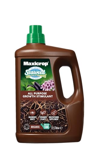 Maxicrop All Purpose Plant Growth Stimulant, 2.5L - Natural Seaweed Based Liquid Biostimulant - Multivitamin Boost for All Garden Plants - Strong Roots - Healthy Growth - Builds Resilient Crops