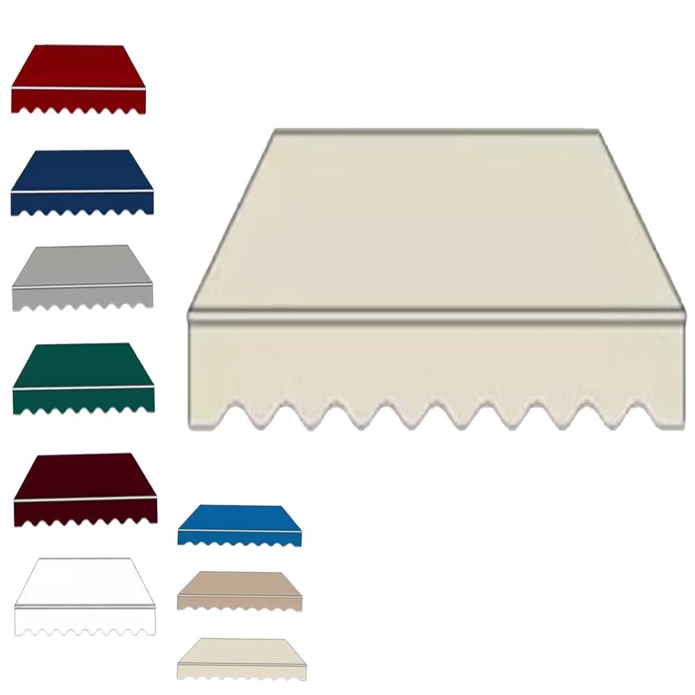 Esterno Tessuto per Tende da Sole Retrattile Tessuto di Ricambio per Tenda da Sole da Giardino, Terrazzo Telo per Tenda da Sole Impermeabile(Beige,10x6.5ft/300x200cm)