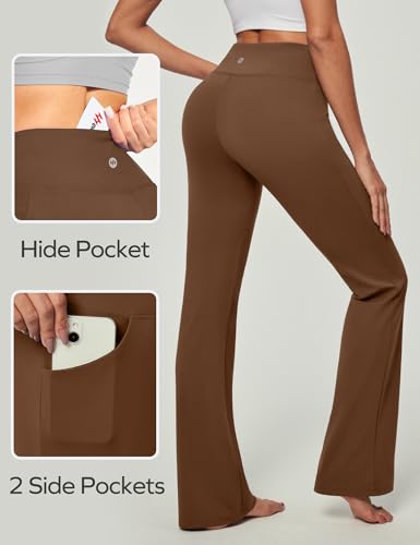 Image of Ewedoos Yoga Pants Women Flare Leggings for Women with Pocket Work Pants