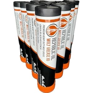 4 Boxes / 40 Tubes Republic Oil Elite 5% Moly #2 Grease 10x14oz | Calcium Sulfonate | 5% Moly Grease | High Temp | Heavy Duty | Construction | Mining | Agriculture | Fifth Wheels