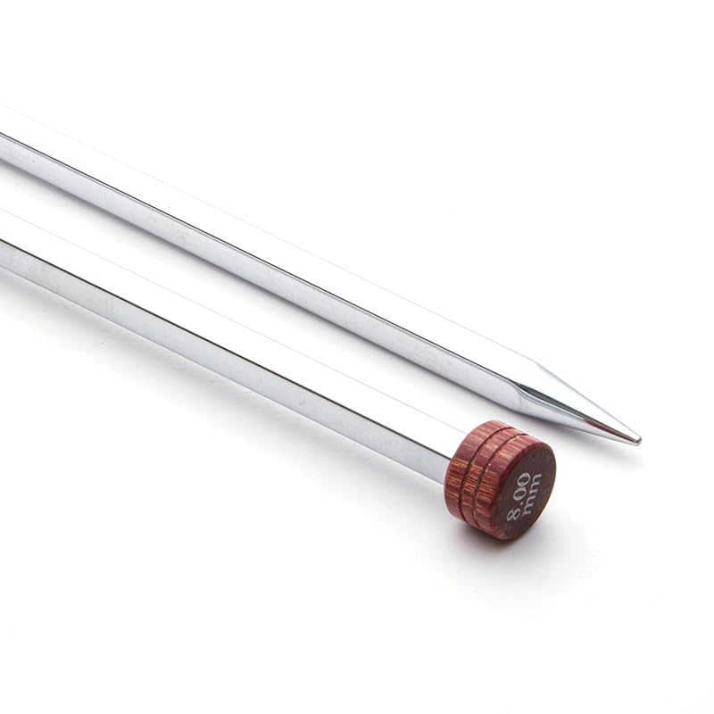 KnitPro Nova Cubics, Single-Ended Knitting Pins, 25cm x 2.25mm, Silver - Image 3