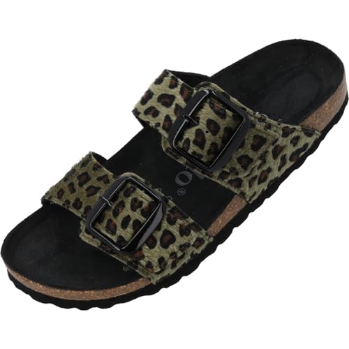 Palado Pantoletten Damen Samos GS Leo – bequeme Sandalen Made in Spain -...