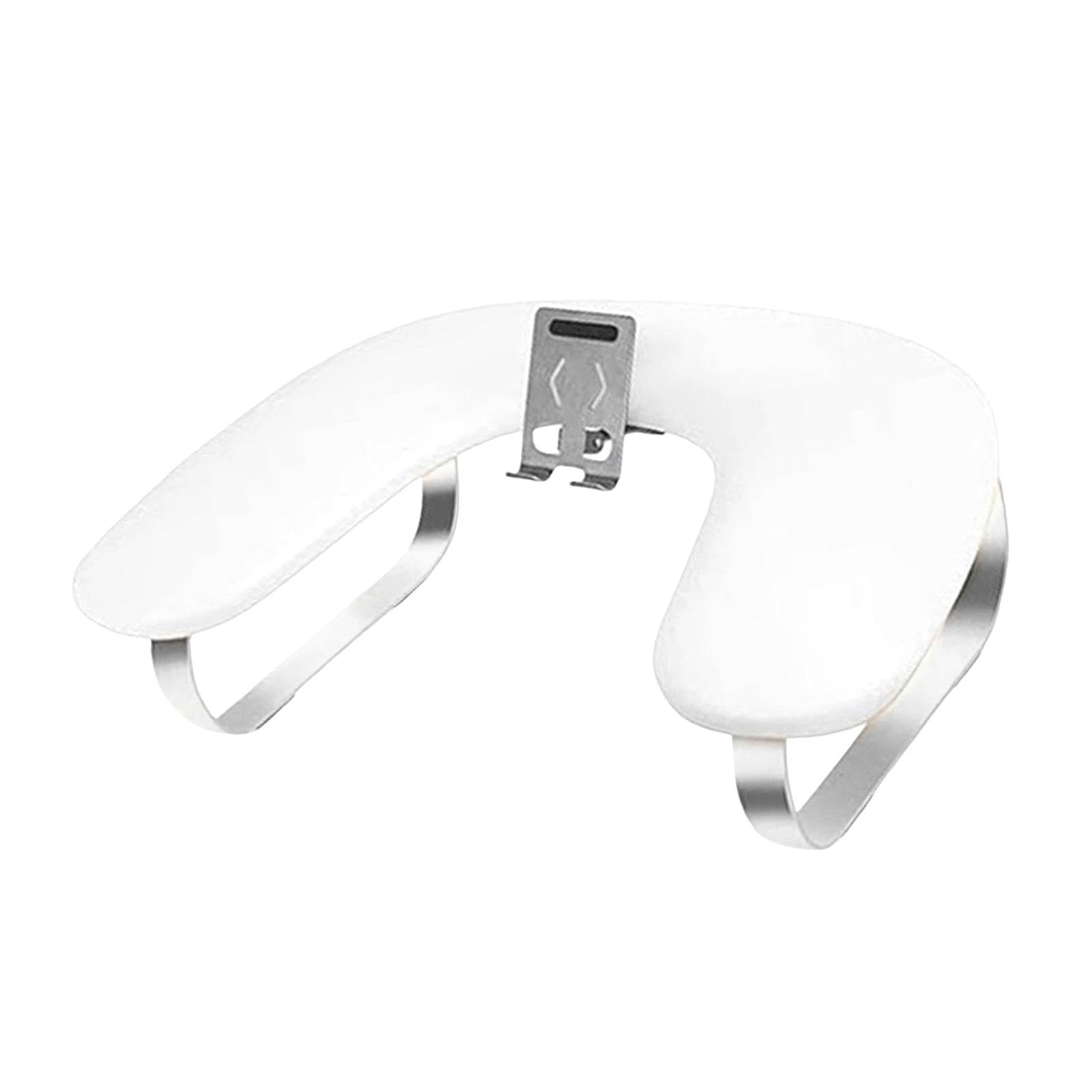 MERIGLARE Reposabrazos ergonómico para uñas con soporte para teléfono, en forma de U, de piel sintética profesional, para manicura, salón de manicura en casa.