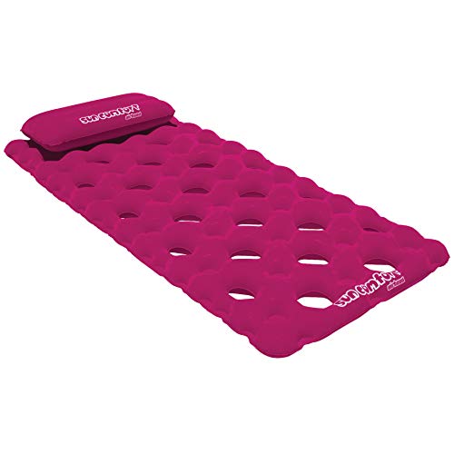 Airhead SUN COMFORT COOL SUEDE Pool Mattress, Raspberry, Single Pool Mattress (AHSC-023)