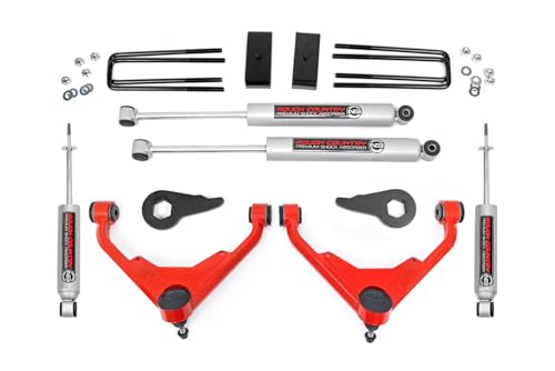 Rough Country 3' Lift Kit for 2001-2010 Chevy/GMC 2500HD | FT Codes - 8596N2RED