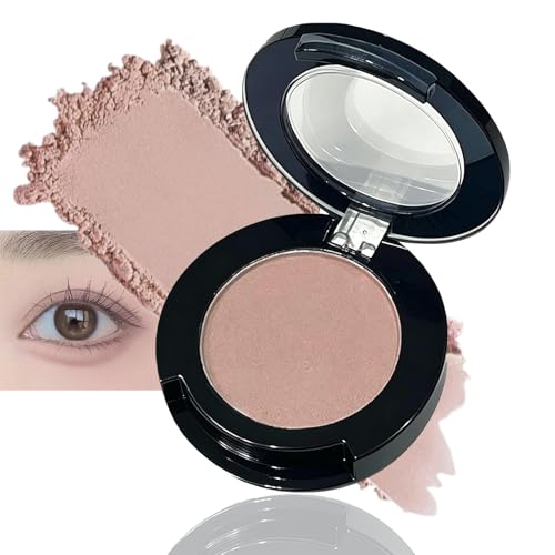 Image of Matte Single Eyeshadow in Compact Case - Long-Wear Waterproof Formula, Smooth Blend Finish for Natural and Smokey Eye Looks, Suitable for Crease, Transition and Soft Contour Makeup (Rosy Tint)