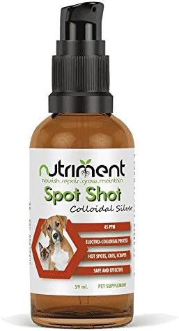 Spot Shot with Colloidal Silver -Anti-Itch Spray for Dogs and Cats- Gives Fast Relief of Hotspots and Aids Healing- Helps Freshen Breath and Mouth Health- All Natural Effective Formula - Stop Your Pet
