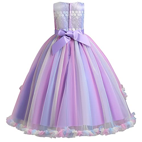 Flower Girls Princess Floral Boho Lace Embroidered Star Pageant Dresses for Kids Baby Party Wedding Puffy Communion Maxi Gown3