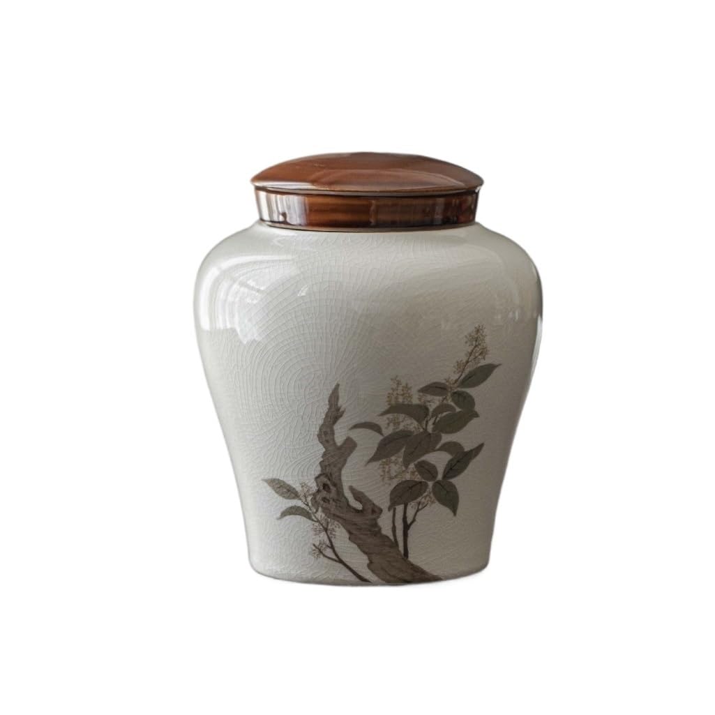 Ceramiczny słoik do przechowywania herbaty w puszce, chiński zestaw do herbaty, ceramiczny słoik na ziarna kawy, szczelny słoik, pojemnik kuchenny