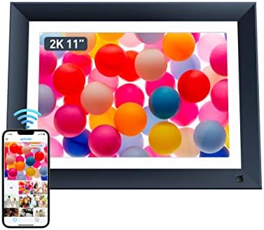 Evatronic 2K Digital Photograph Body 11”, WiFi Good Image Body with Contact Display, Photographs and Movies Sharing through App, E-mail, 16GB Storage, Limitless Cloud Storage, Auto-Rotate, Blue