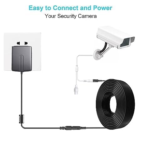 Image of ZXN Dc Male to Female Power /Adapter Extension Cable dc Plug Extension Cord 5.5mm x 2.1mm 12v Extension for CCTV,LED Strip (Black)(1 Metre)