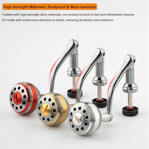 Rerii Alça de molinete giratório de pesca, alça de substituição dobrável de metal para molinete de p