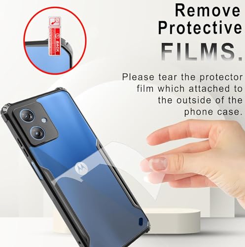 Image of Carrywrap Synthetic Rubber Transparent Hard Back Cover Case For Motorola Moto G64 5G / Motorola Moto G54 5G