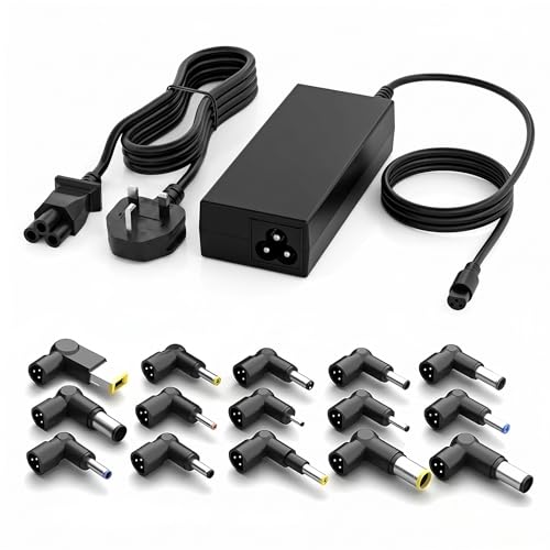 90W Universal Laptop Charger AC Adapter Replacement for Lenovo HP Dell ASUS Acer Samsung Sony Fujitsu Notebook Ultrabook Chromebook Latitude Inspiron Pavilion Power Supply Cord with 15 Tips