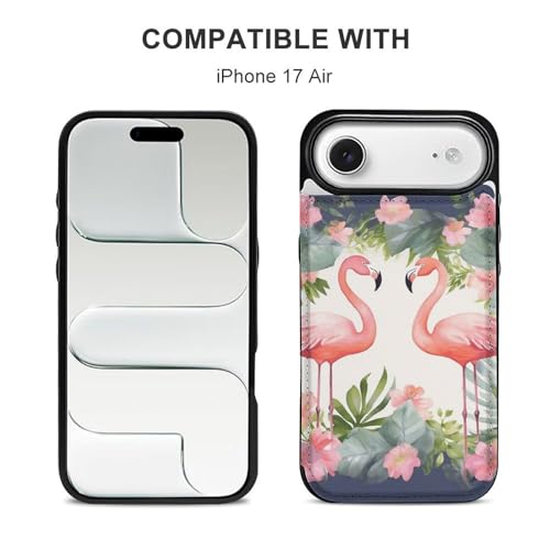 Coque de téléphone portable fine antichoc iPhone 17 flamants roses
